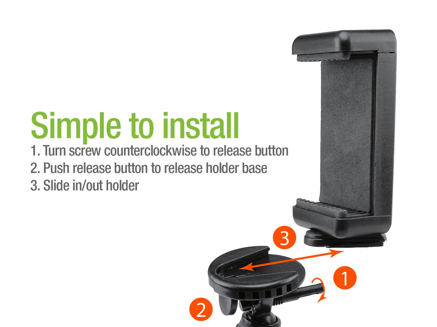 Adjustable Tripod Cell Phone Holder Mount Flexible Stand Heavy Duty Universal