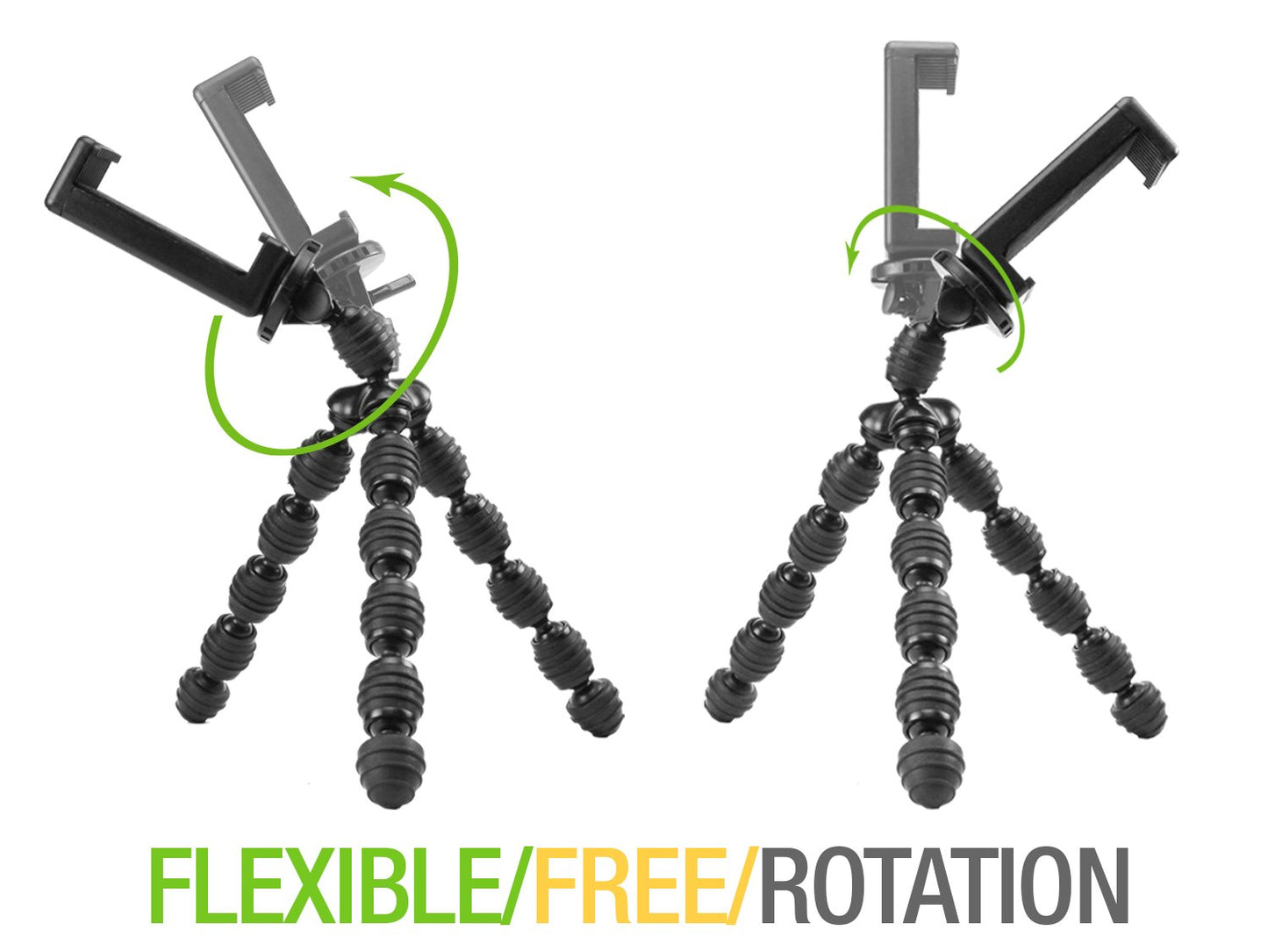Adjustable Tripod Cell Phone Holder Mount Flexible Stand Heavy Duty Universal