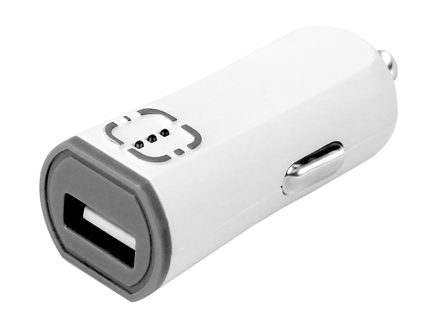 PUSBW21WT - RUIZ by Cellet Universal 2.1A (10W) USB Car Charger - White / Gray