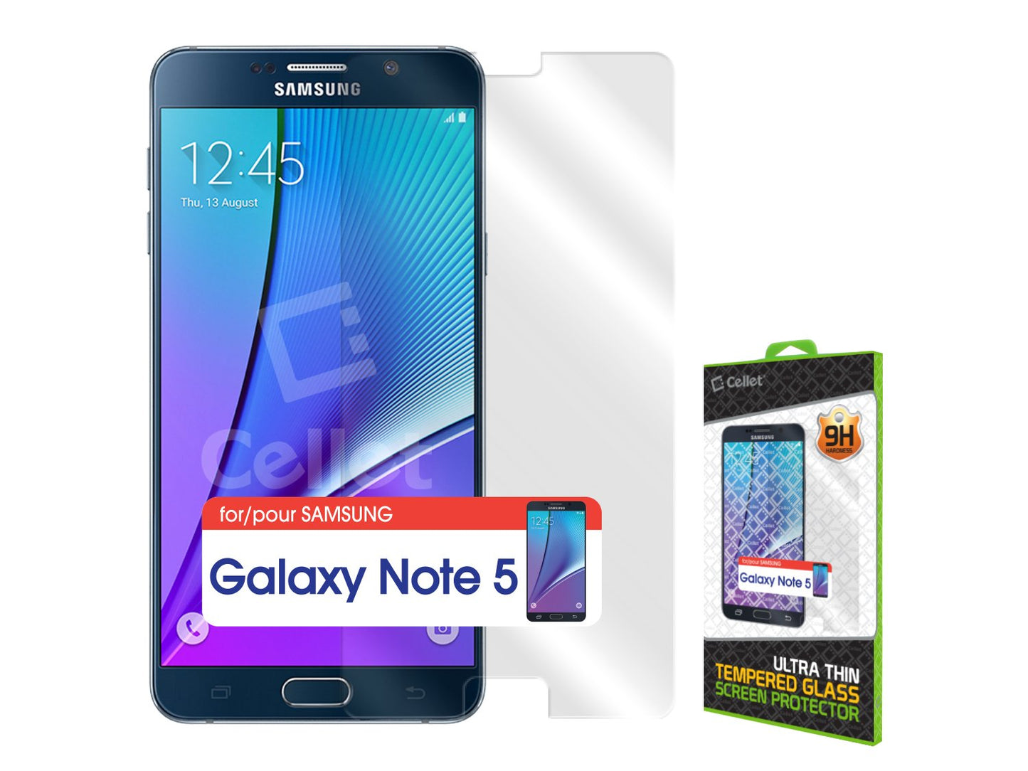 SGSAMN5 - Cellet Premium Tempered Glass Screen Protector for Samsung Galaxy Note 5 (0.3mm)