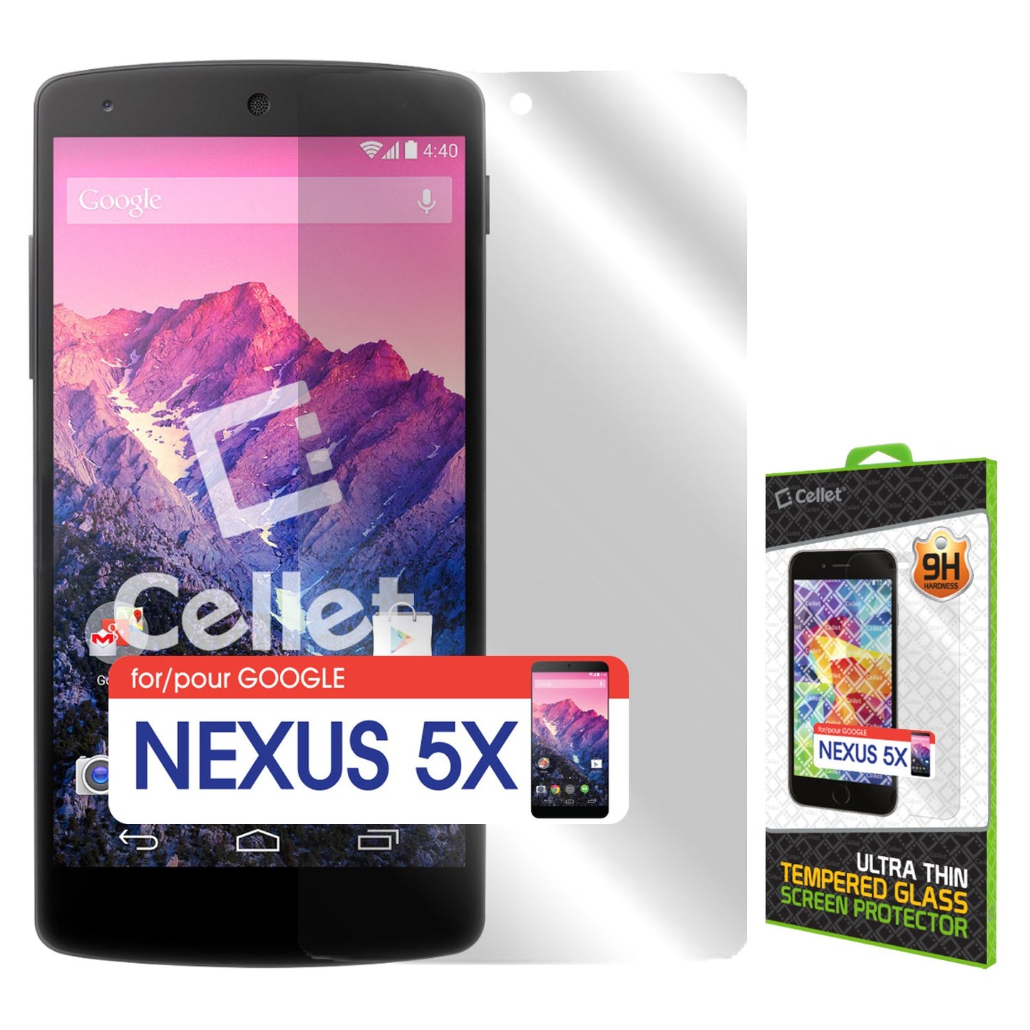 SGNEX5X - Cellet Premium Tempered Glass Screen Protector for Google Nexus 5X (0.3mm)