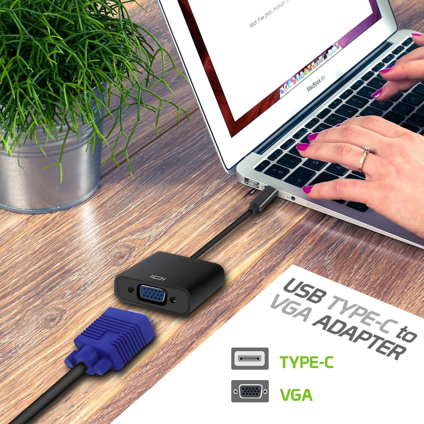 DCVGA - USB-C to VGA Adapter
