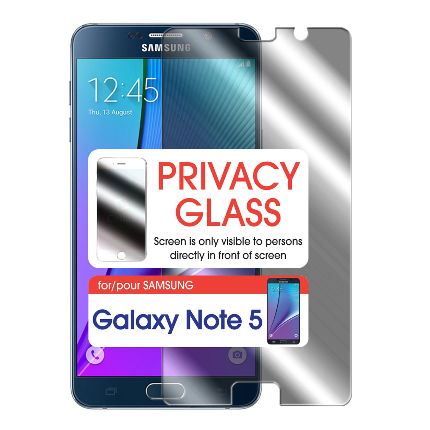SYSAMN5 - Cellet Premium Tempered Privacy Glass Screen Protector for Samsung Galaxy Note 5 (0.8mm)