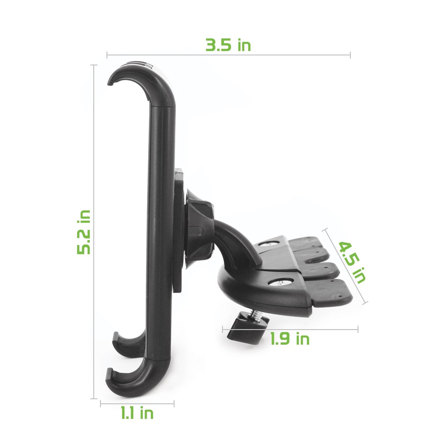 PHCDTAB- Universal CD Slot Insert Phone & Tablet Mount, Adjustable Rotating 360 Cradle
