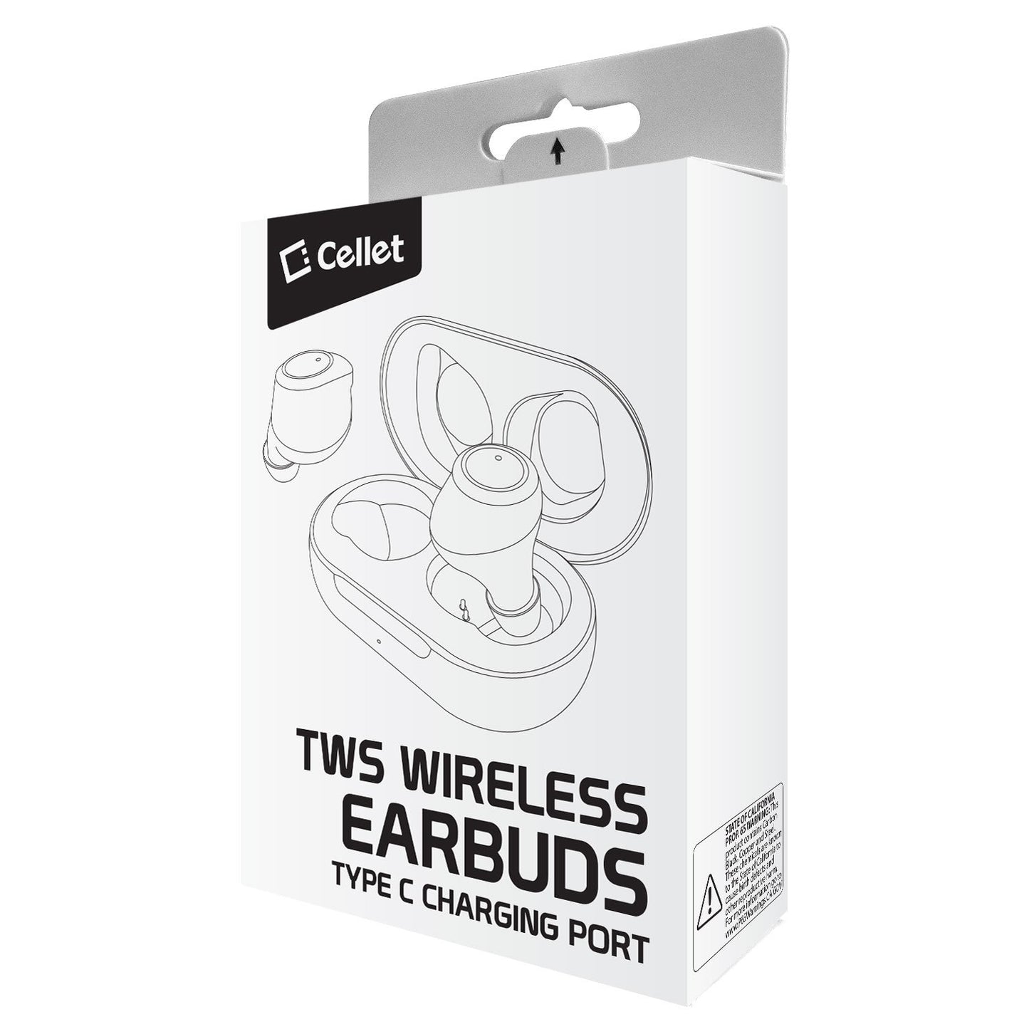 Cellet Wireless Earbuds, with Charging case, with USB-C Charging - Black