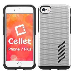 CCIPH7P5SL - Cellet Dual Layer Anti-Slip Aviator Series Case for Apple iPhone 8/7 Plus - Chrome/Black