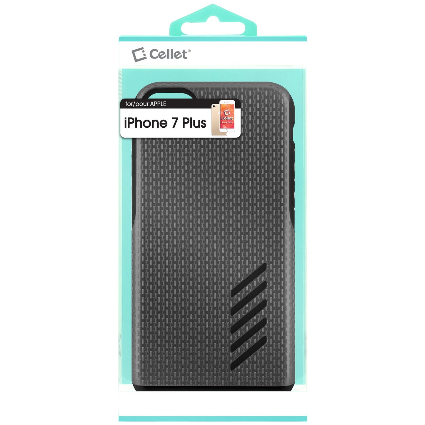 CCIPH7P5GY - iPhone 7/ 8 Plus Dual Layer Anti-Slip Aviator Series Heavy Duty Phone Case - Space Gray/Black