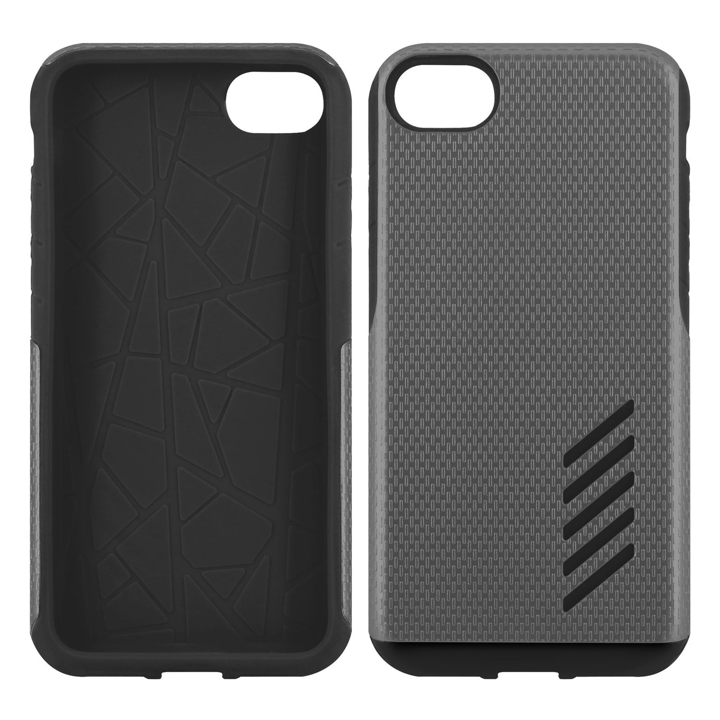 CCIPH7P5GY - iPhone 7/ 8 Plus Dual Layer Anti-Slip Aviator Series Heavy Duty Phone Case - Space Gray/Black