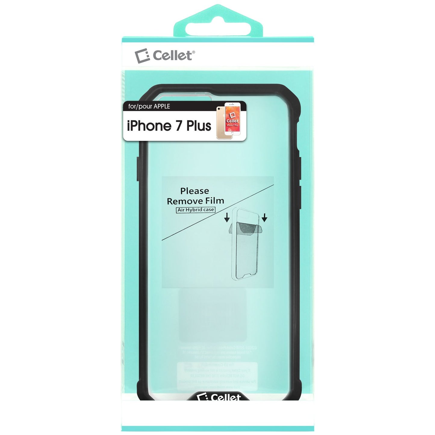 CCIPH7P6BK - iPhone 7/ 8 Plus Heavy Duty HD Clear Ultra Slim Hybrid Phone Case - Black/Clear