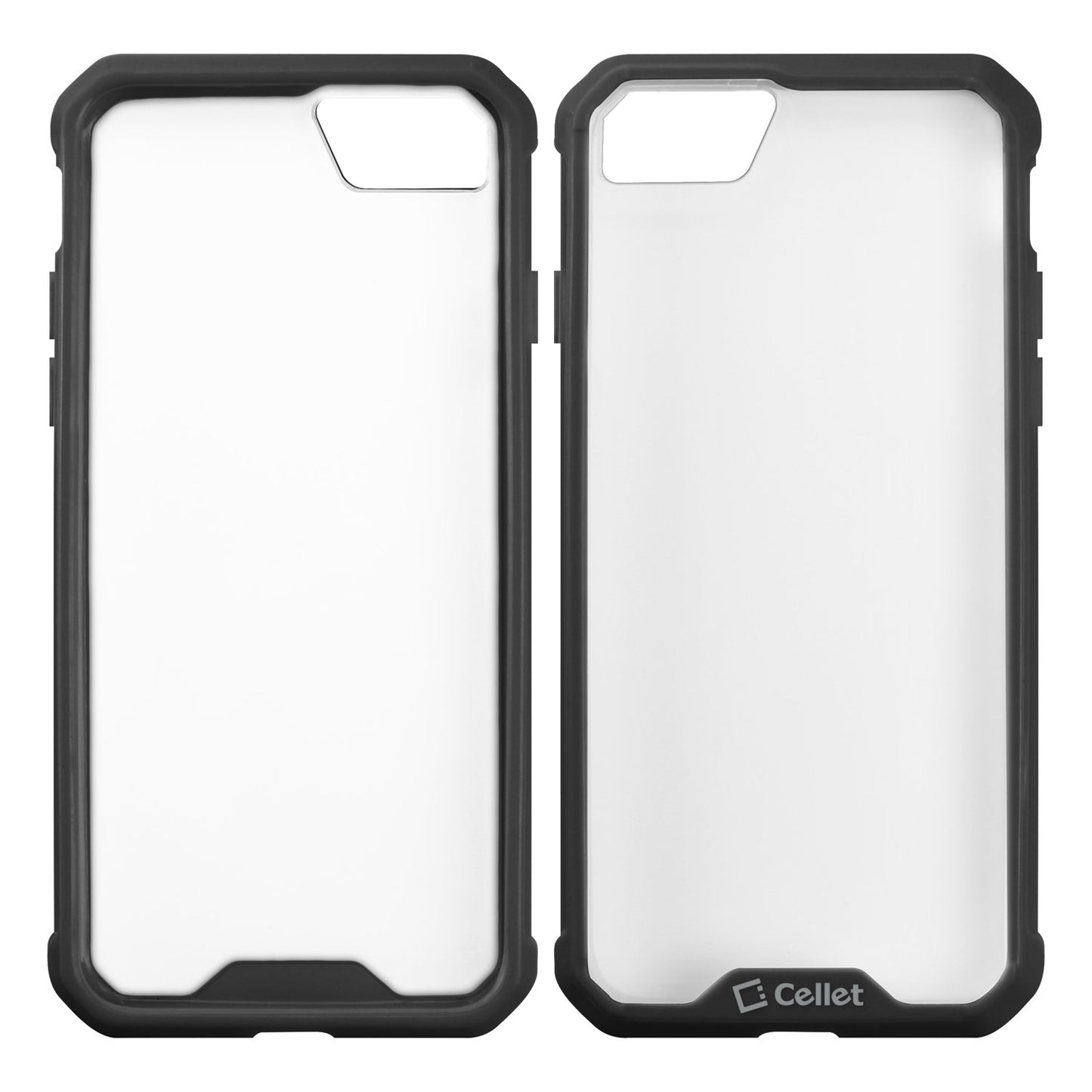 CCIPH7P6BK - iPhone 7/ 8 Plus Heavy Duty HD Clear Ultra Slim Hybrid Phone Case - Black/Clear