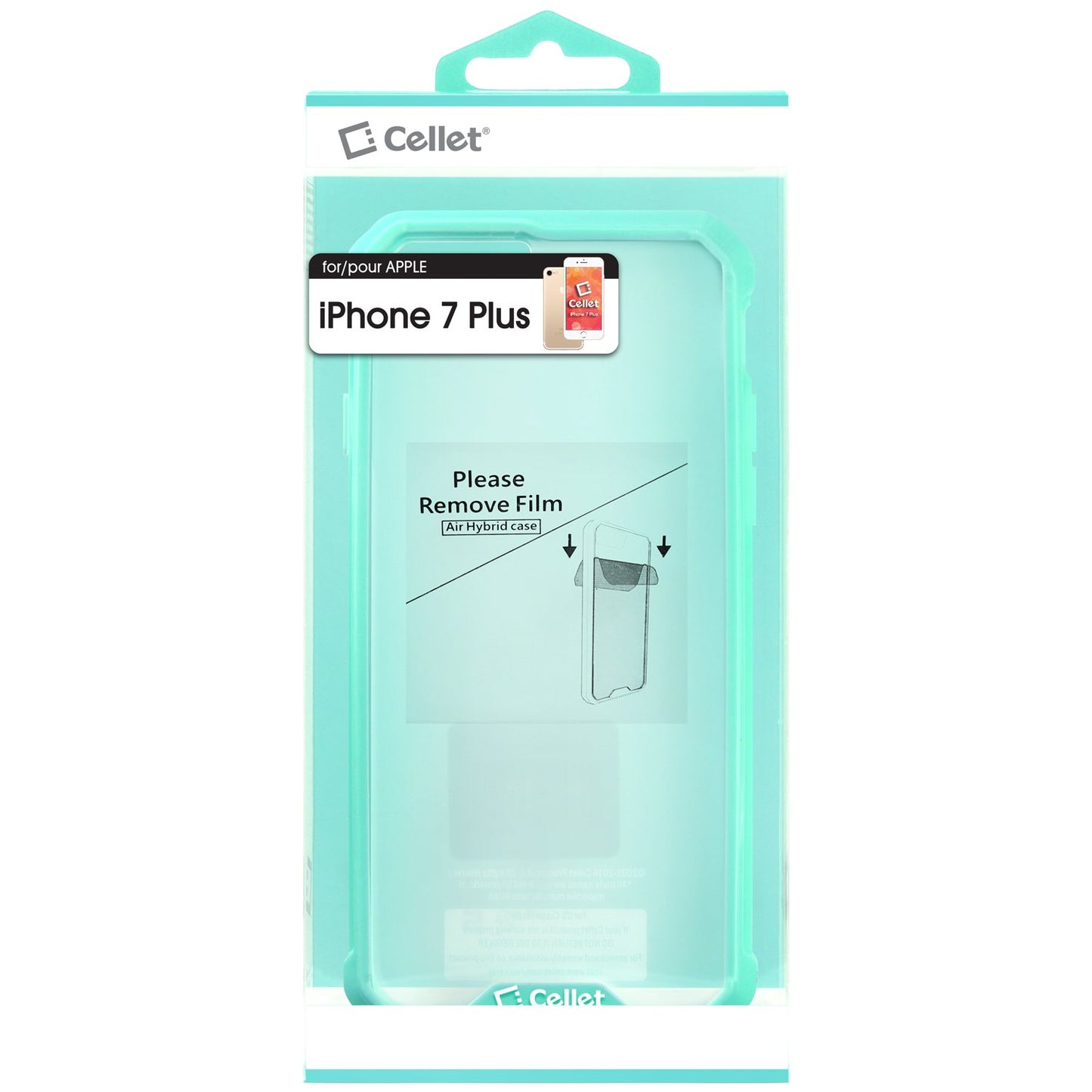 CCIPH7P6GR - iPhone 7/ 8 Plus Heavy Duty HD Clear Ultra Slim Hybrid Phone Case - Green/Clear