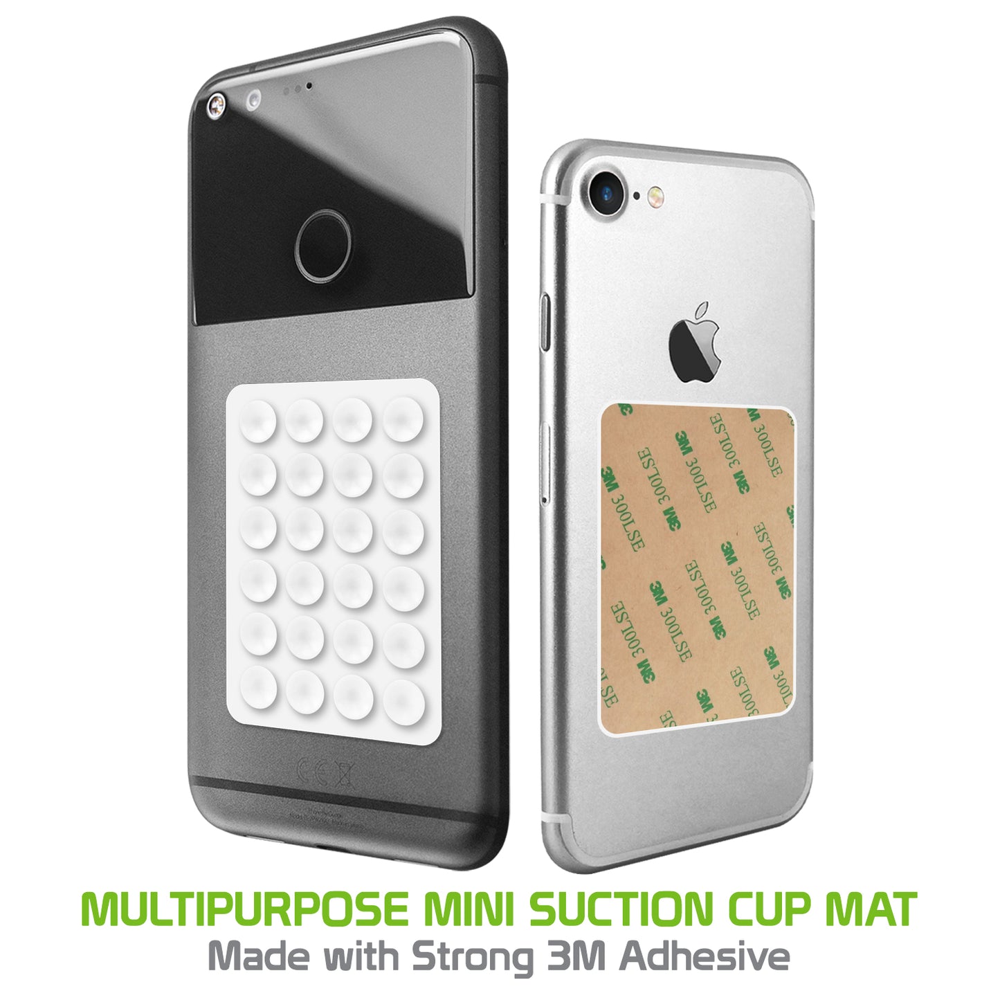 SCUPWT - Cellet Multipurpose Mini Suction Cup Mat with Strong 3M Adhesive - White