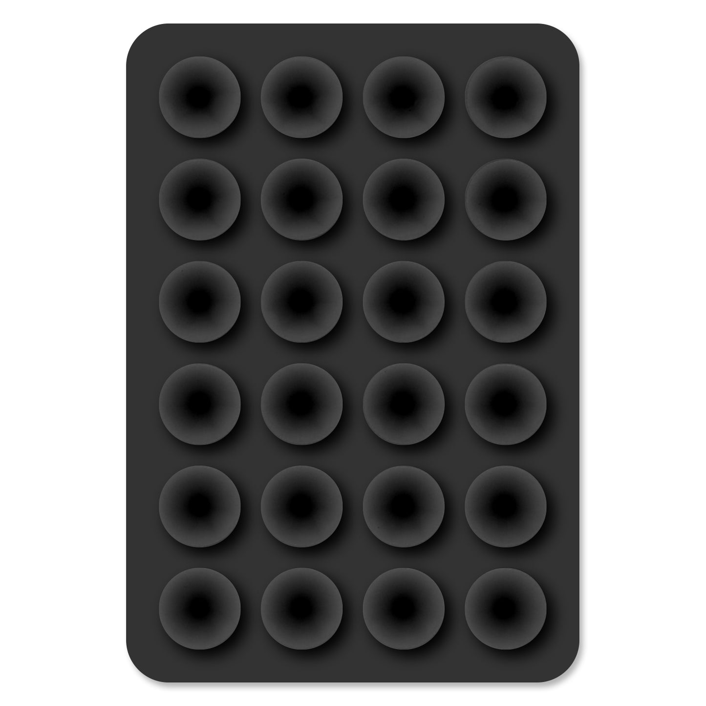 SCUPBK - Cellet Multipurpose Mini Suction Cup Mat with Strong 3M Adhesive - Black