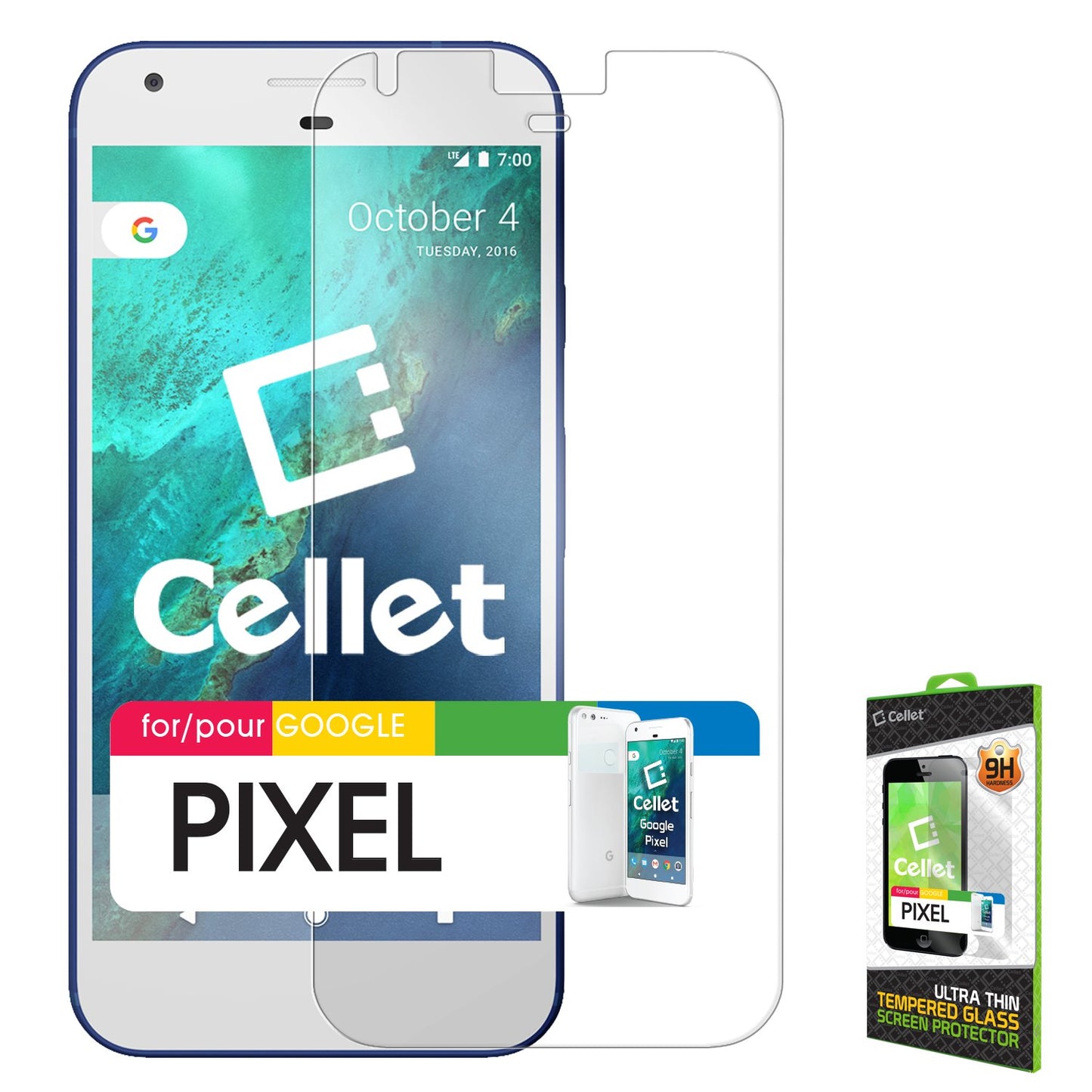 SGGOOPK - Cellet Premium Tempered Glass Screen Protector for Google Pixel (0.3mm)