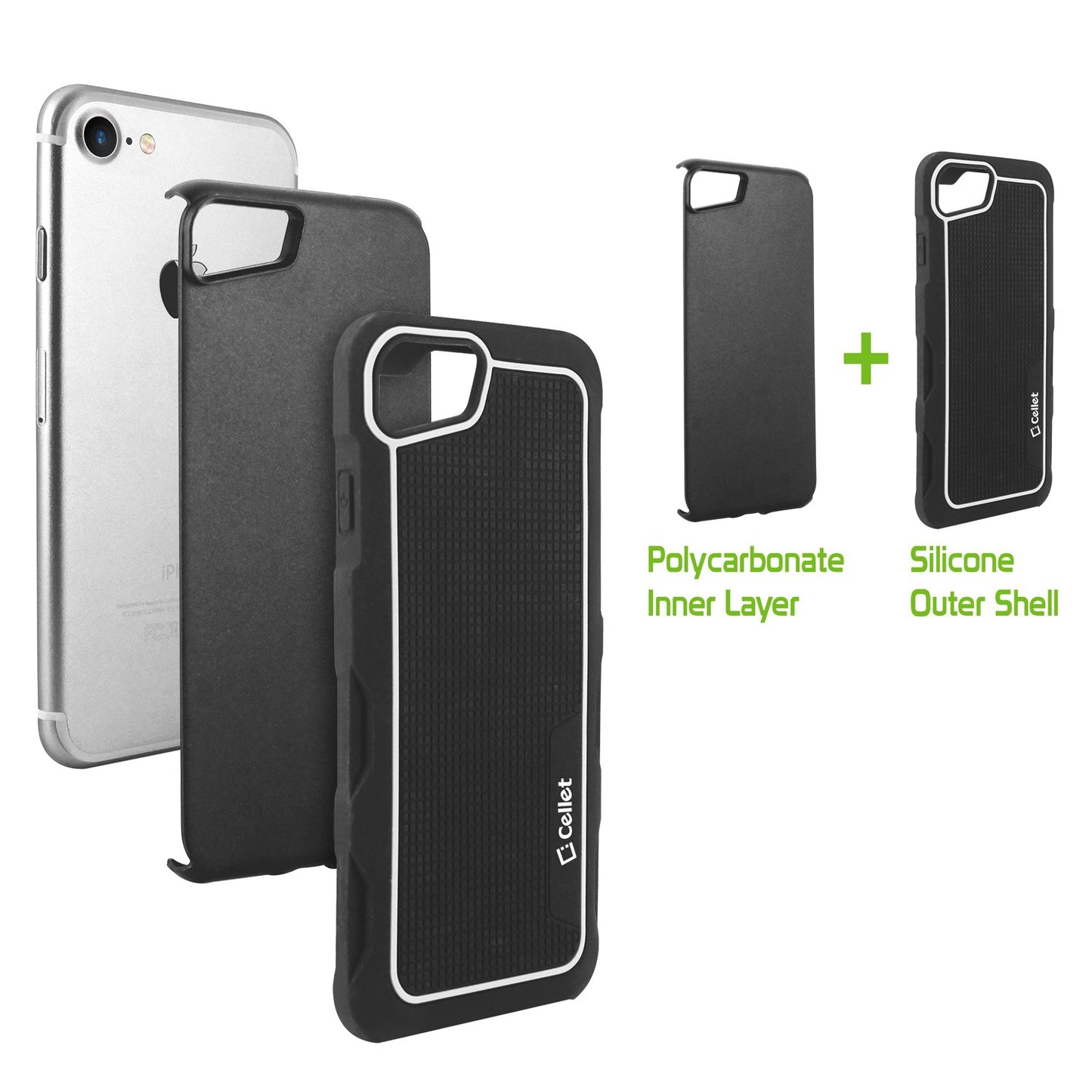 CCIPH72BK - iPhone 7 Case, Cellet Xtreme Silicon Case for Apple iPhone 8/7