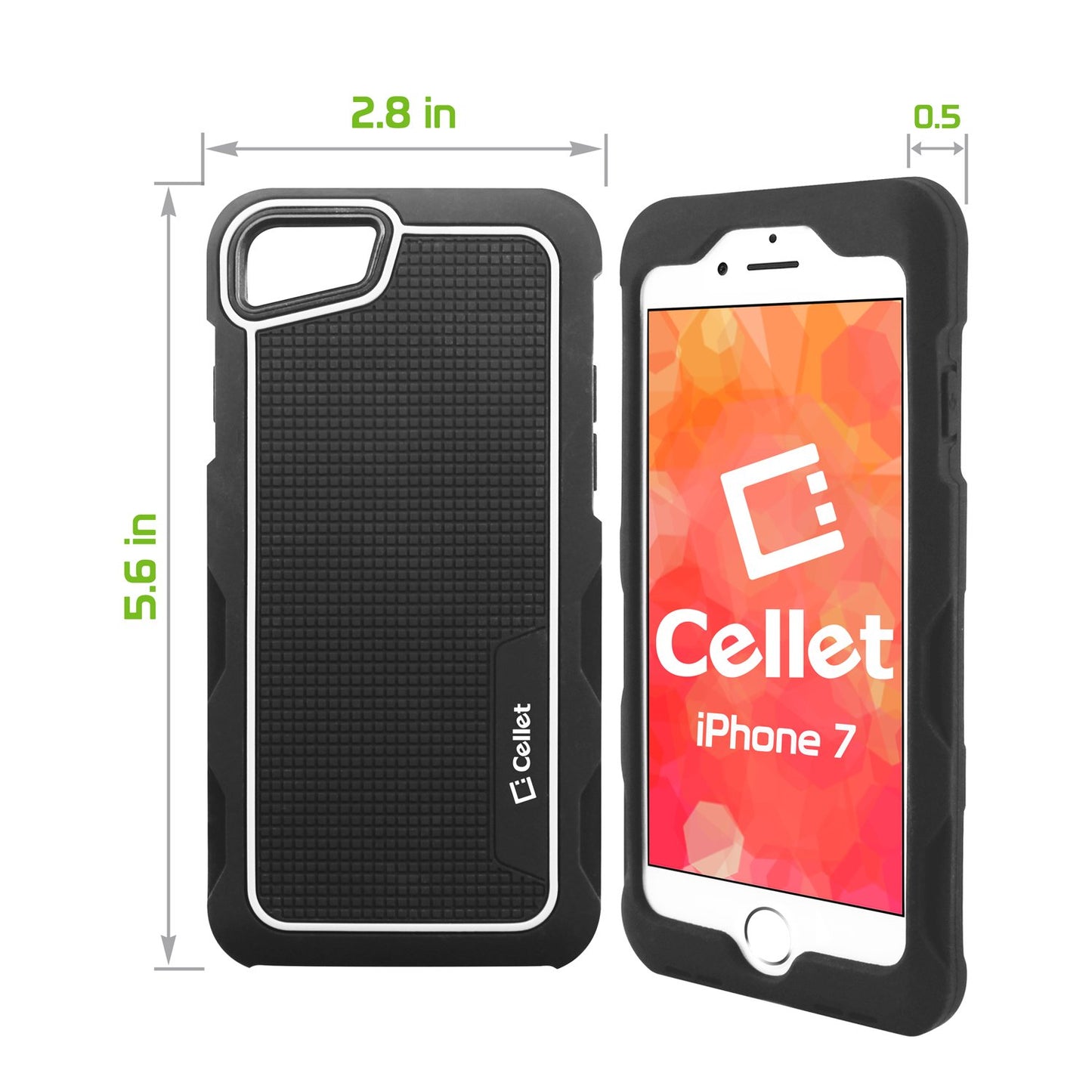 CCIPH72BK - iPhone 7 Case, Cellet Xtreme Silicon Case for Apple iPhone 8/7