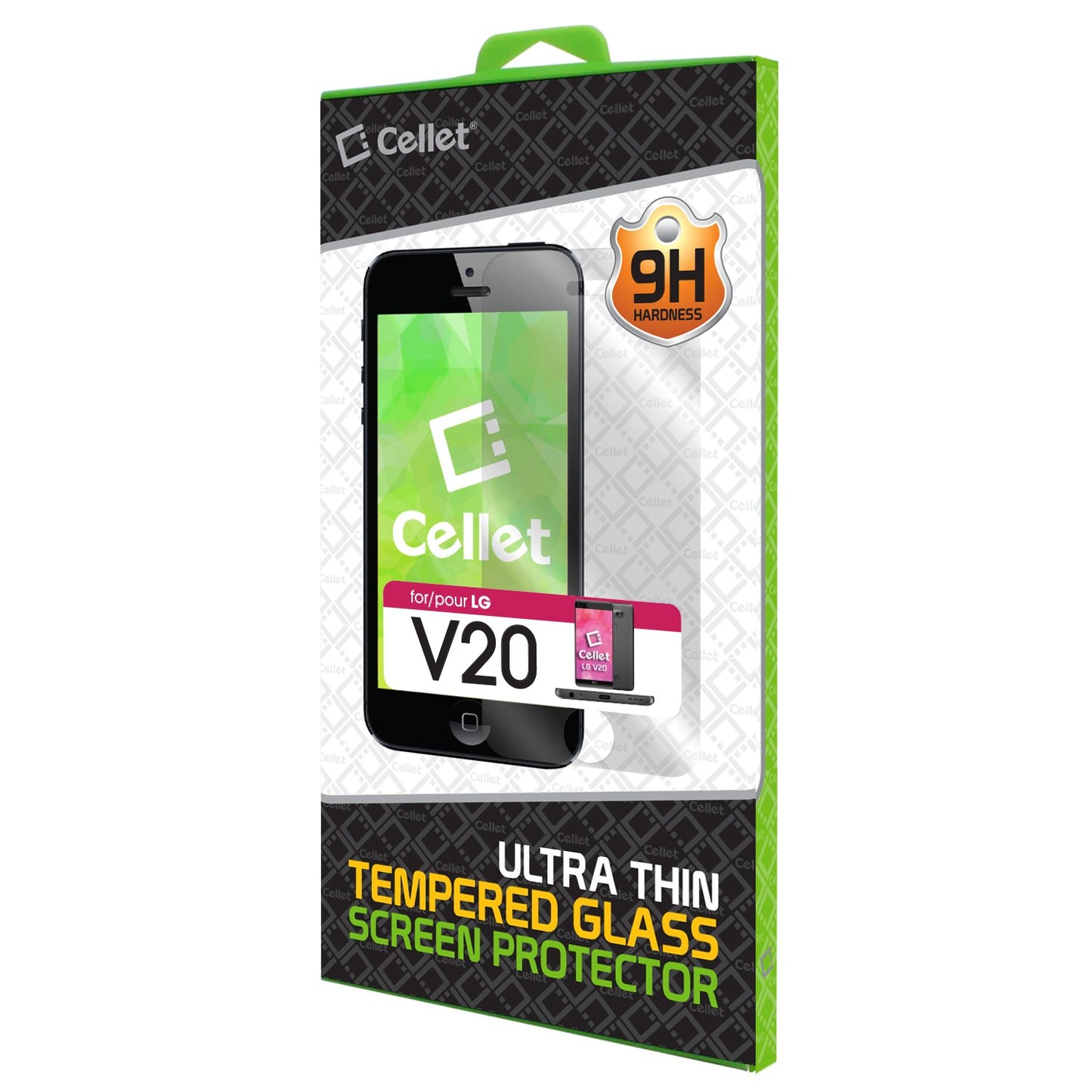SGLGV20 - LG V20 Tempered Glass Screen Protector, Cellet 0.33mm Premium Tempered Glass Screen Protector for LG V20 (9H Hardness)