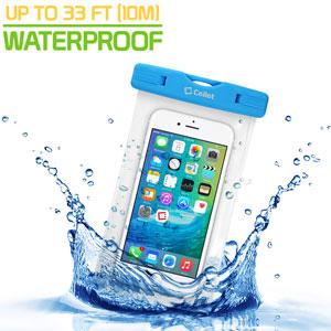 WATER1BL - Cellet Universal IPX8 Waterproof Case for Apple iPhone 7 Plus, Digital Cameras, MP3 Players and More - Blue