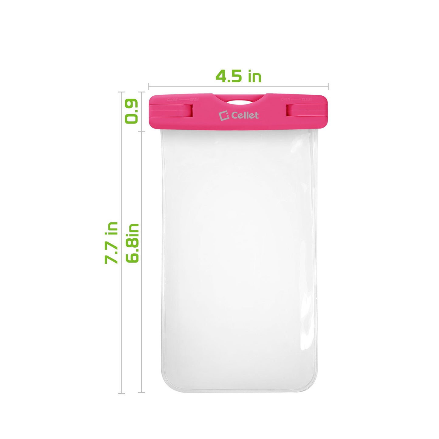WATER1PK - Cellet Universal IPX8 Waterproof Case for Apple iPhone 7 Plus, Large Smartphones, Digital Cameras, MP3 Players and More - Pink