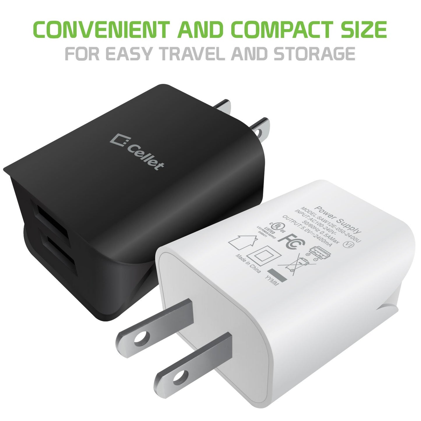 Home Charger for iPhone, iPad, iPod 13 Pro Max mini 12 11 XS X XR SE 2-USB Port include (Apple MFI Certified) Lighting Cable UL Certified