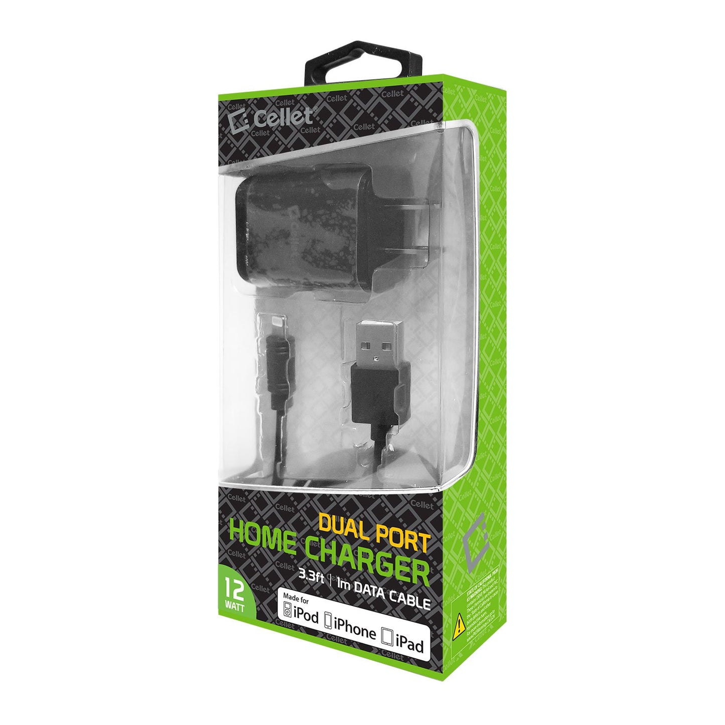 Home Charger for iPhone, iPad, iPod 13 Pro Max mini 12 11 XS X XR SE 2-USB Port include (Apple MFI Certified) Lighting Cable UL Certified