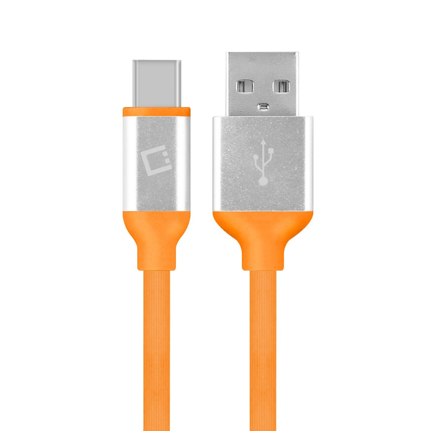 DCA4OR - Flexible / Soft / Tangle-Free Type A to type C Data cable - Orange - by Cellet