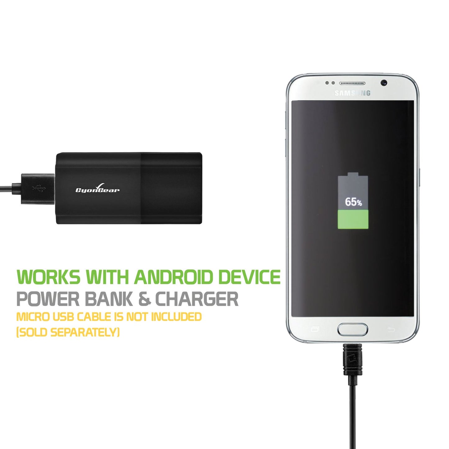 BA2600BK - Combo Wall/Home Folding Blades Charger & Power Bank (2600 mAh)- Portable Charger -Black
