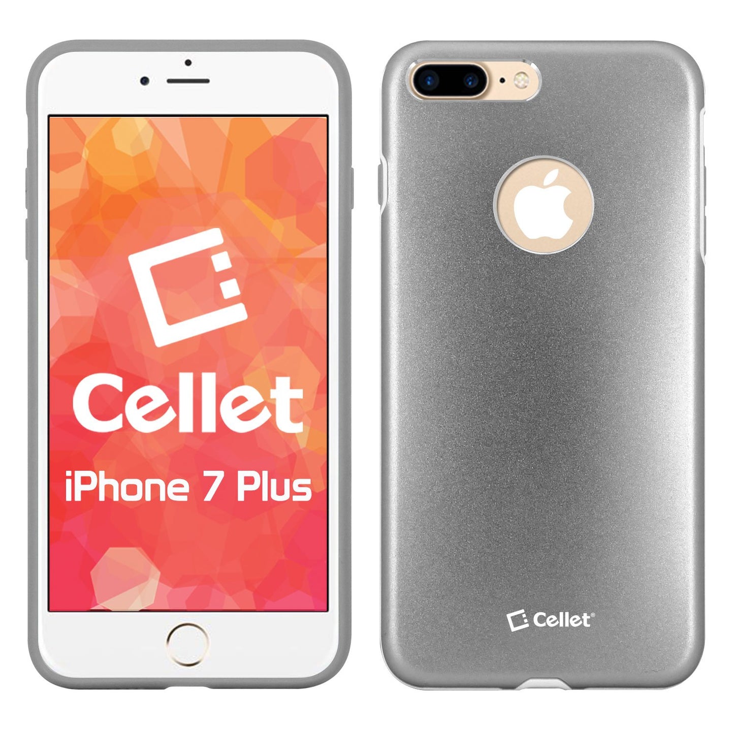 CCIPH7PGY - Apple iPhone 7/ 8 Plus Matte Metallic Case (Built-in metal plate, Works with Magnetic phone holder) - Gray