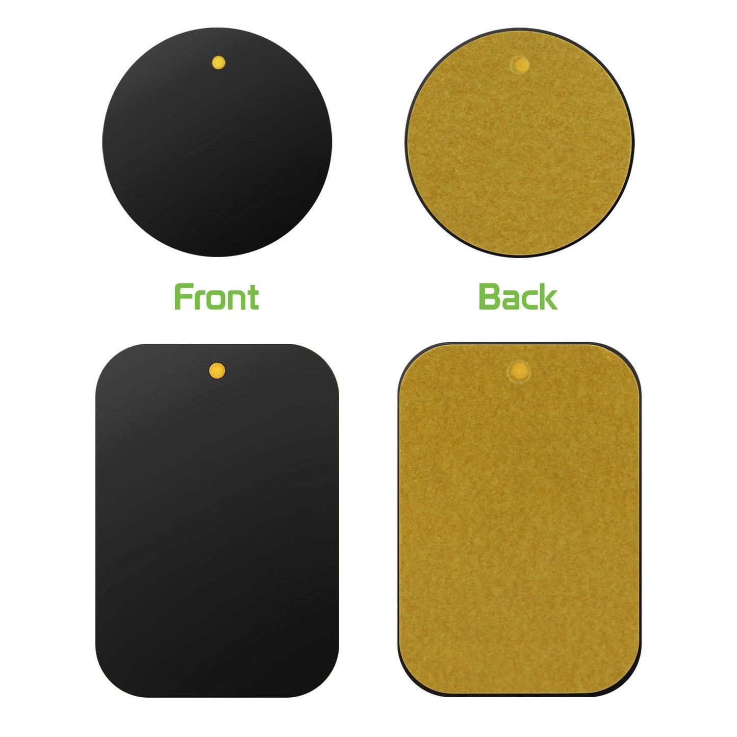 CLCMETALP2 - 4 Heavy Duty Phone Mount Magnets - 2 Rectangle & 2 Round Magnets