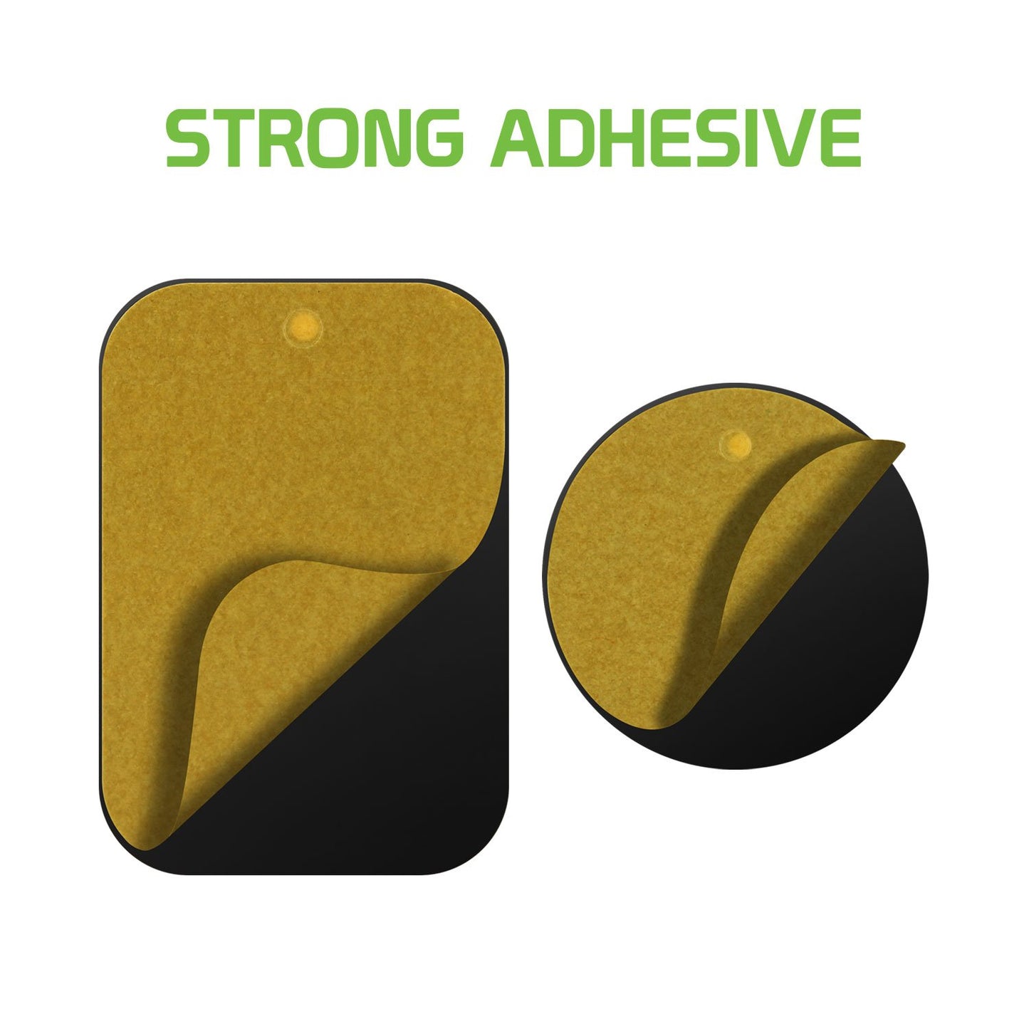 CLCMETALP2 - 4 Heavy Duty Phone Mount Magnets - 2 Rectangle & 2 Round Magnets