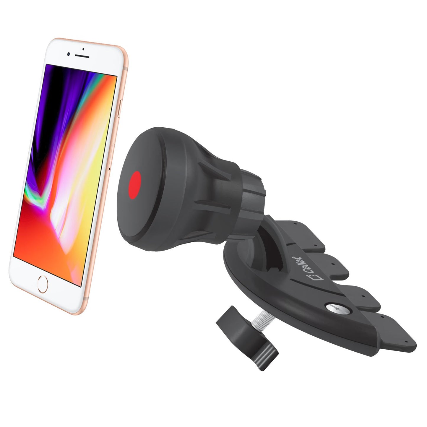 PHCD23CN - Cellet CD Slot Suction Phone Mount for iPhone 13 Pro Max and More - Extra Strength Suction Cup with Quick-Snap Technology