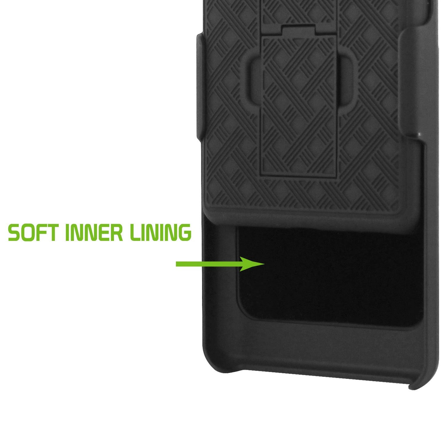 HLSAMN8 - Shell Holster Kickstand Case with Spring Belt Clip for Samsung Galaxy Note 8 – Black – by Cellet