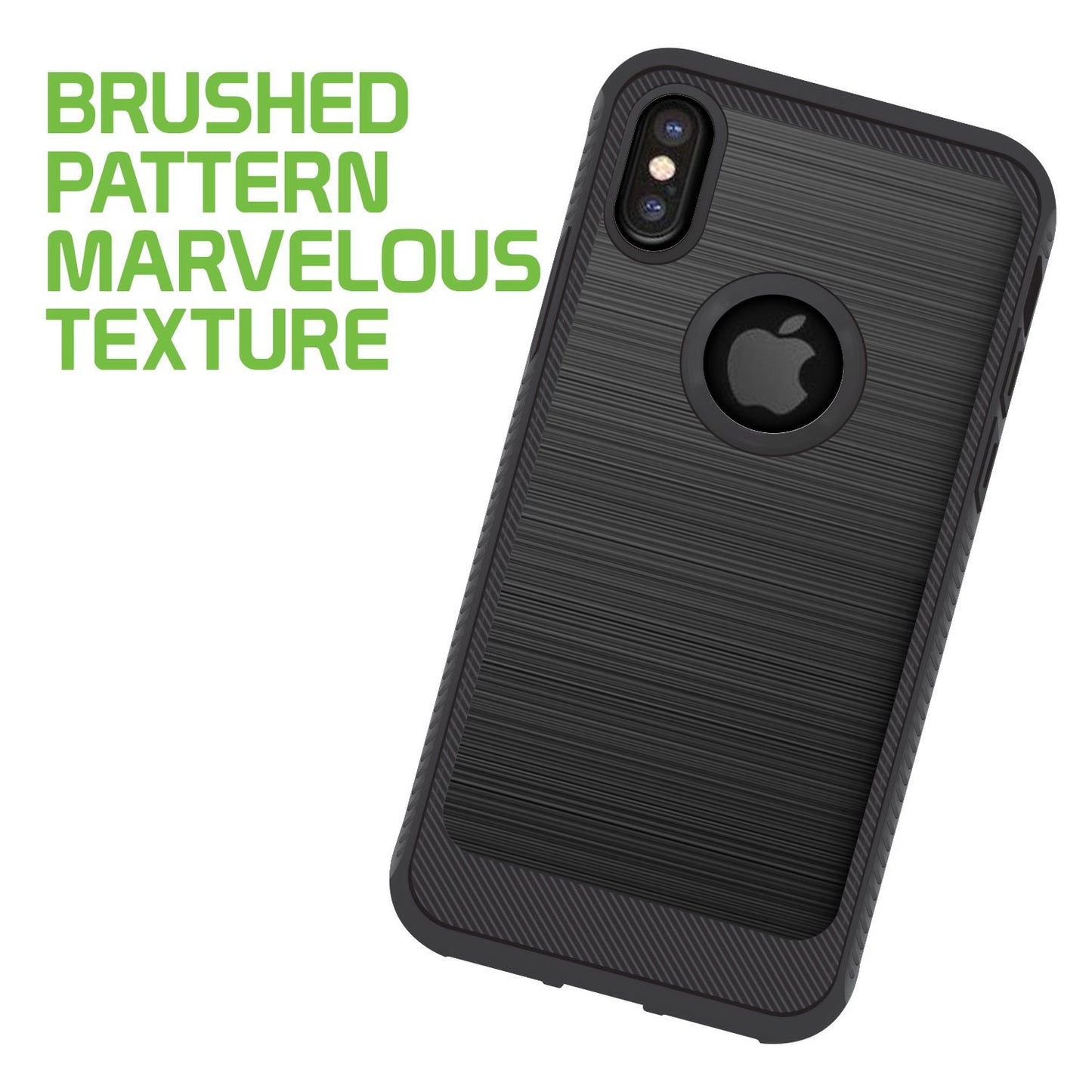 CCIPHXBK- Light Weight Heavy Duty Grip Protection Case - Black - iPhone X