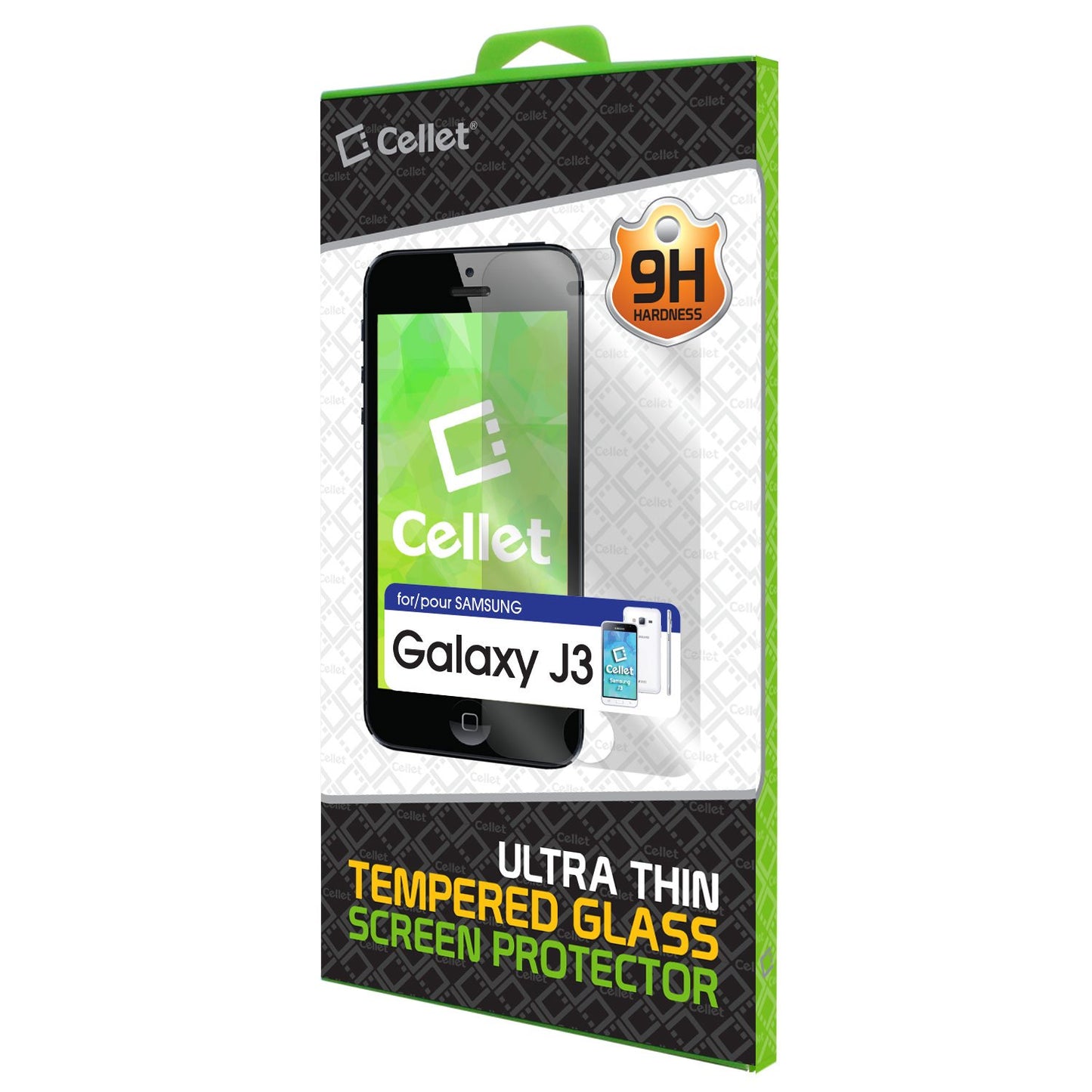 SGSAMJ3E - Cellet Premium Tempered Glass Screen Protector for Samsung Galaxy J3 Prime (0.3mm)