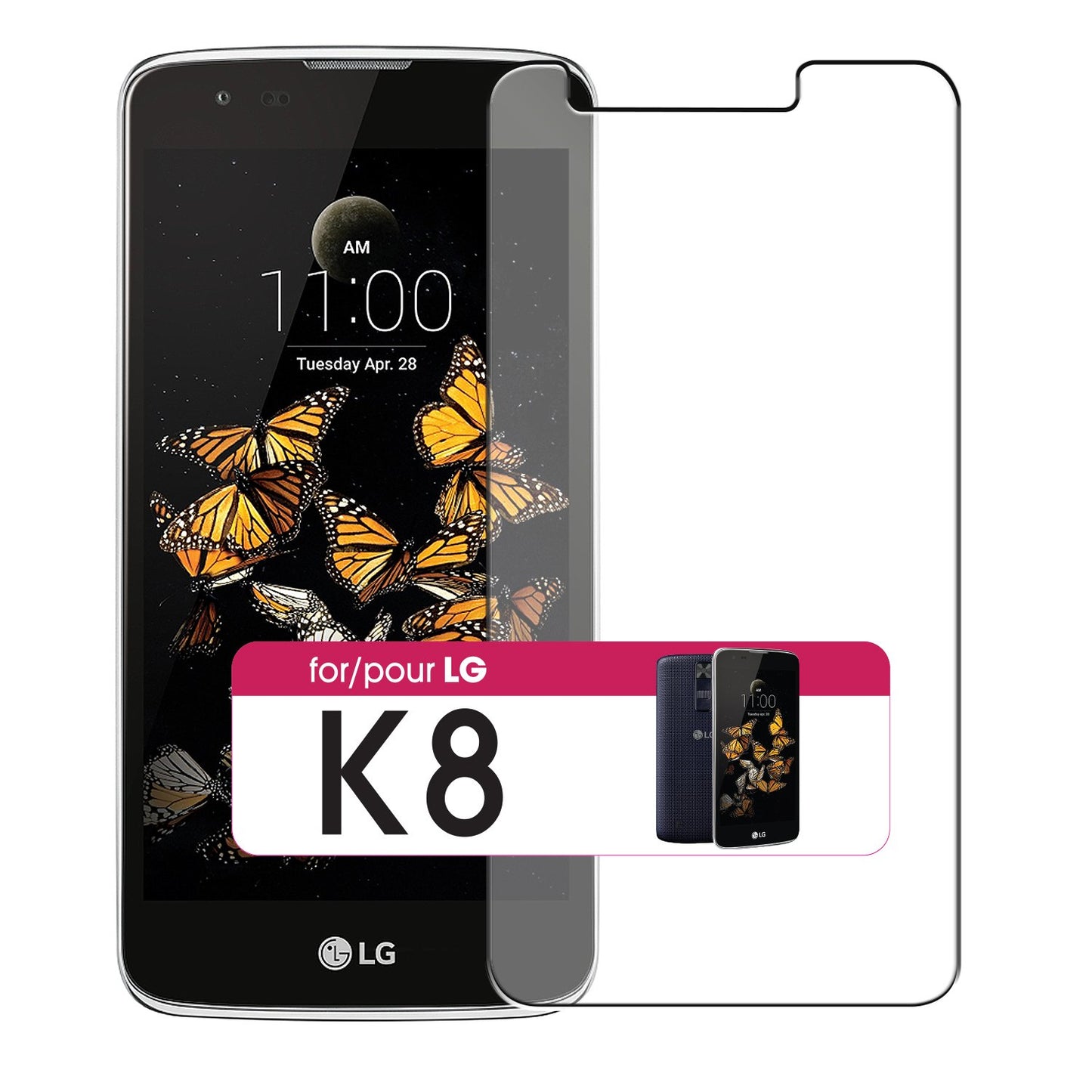 SGLGK817 - Cellet Ultra-Thin Premium Tempered Glass Screen Protector for LG K8 (0.3mm)