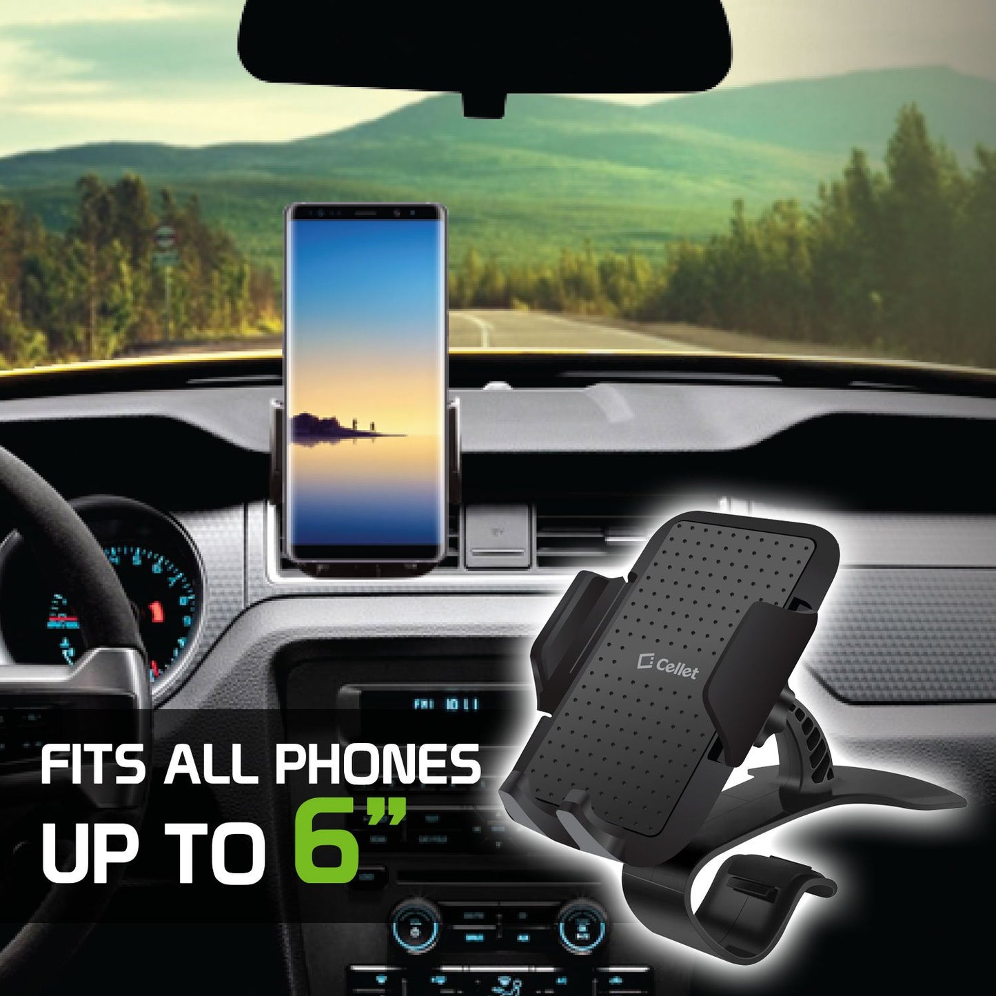 PHD250 - Cellet Smartphone Holder, Car Phone Mount with 360 Degree Rotation