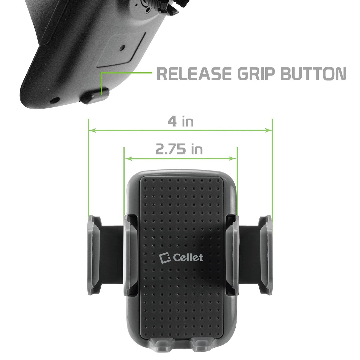 PHD250 - Cellet Smartphone Holder, Car Phone Mount with 360 Degree Rotation