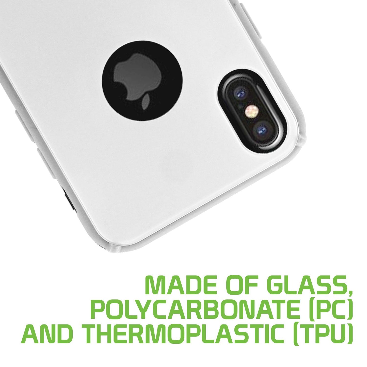 CCIPHX81WT - iPhone X Case, Slim Hard Case TPU and durable PC Plastic that Provides All-Around Protection - White