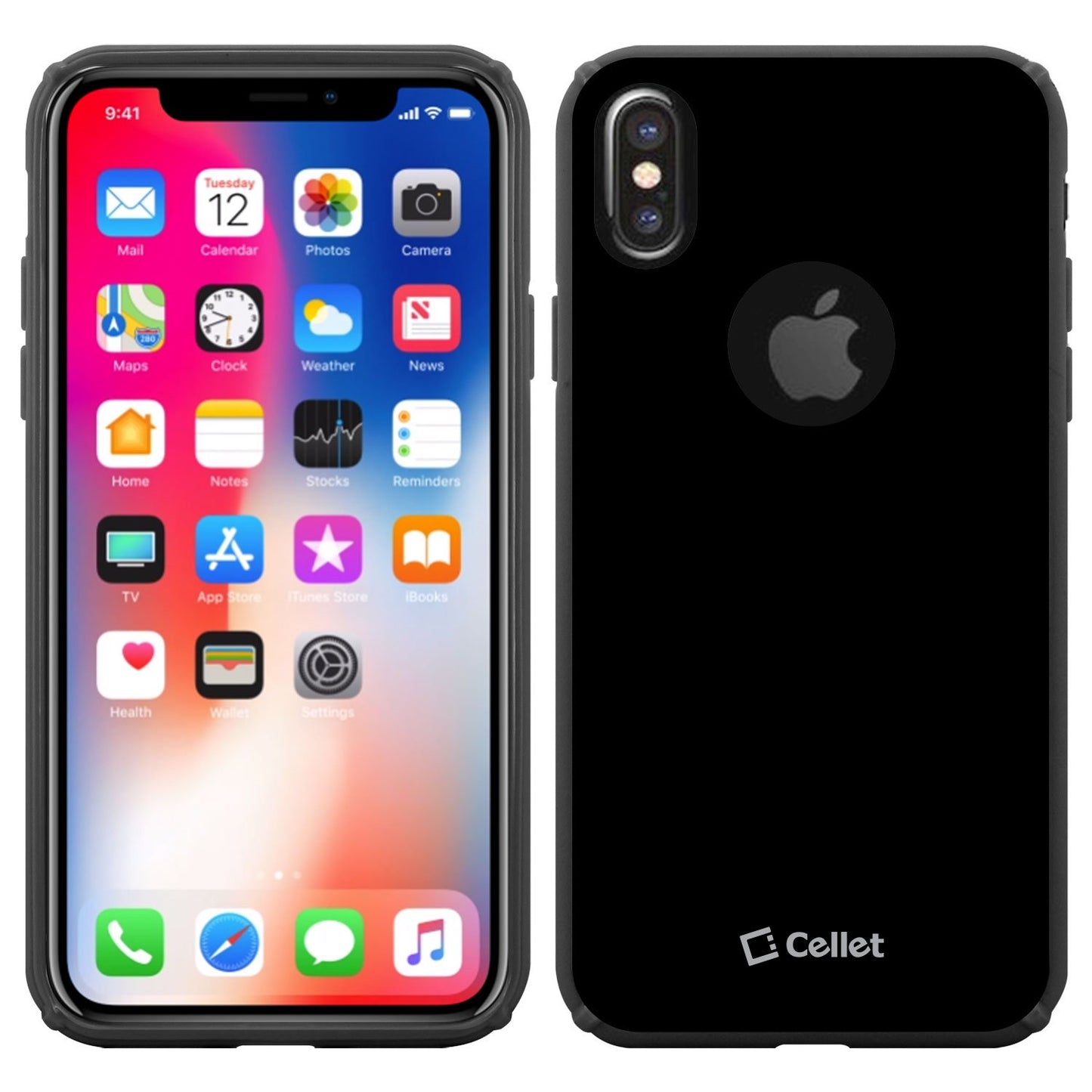 CCIPHX81BK - iPhone X Case, Slim Hard Case TPU and durable PC Plastic that Provides All-Around Protection - Black