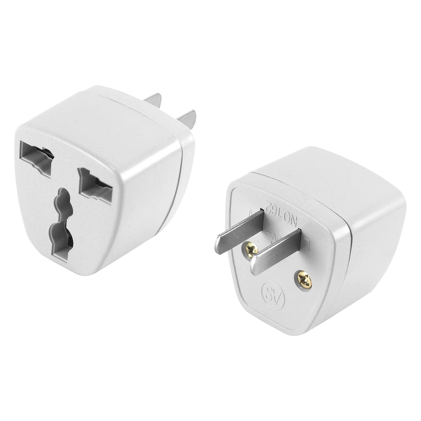 Cellet Universal Travel AC Wall Power Adapter to Convert China, UK, AU, EU & other Plugs to US Plug Socket (2-PACK)