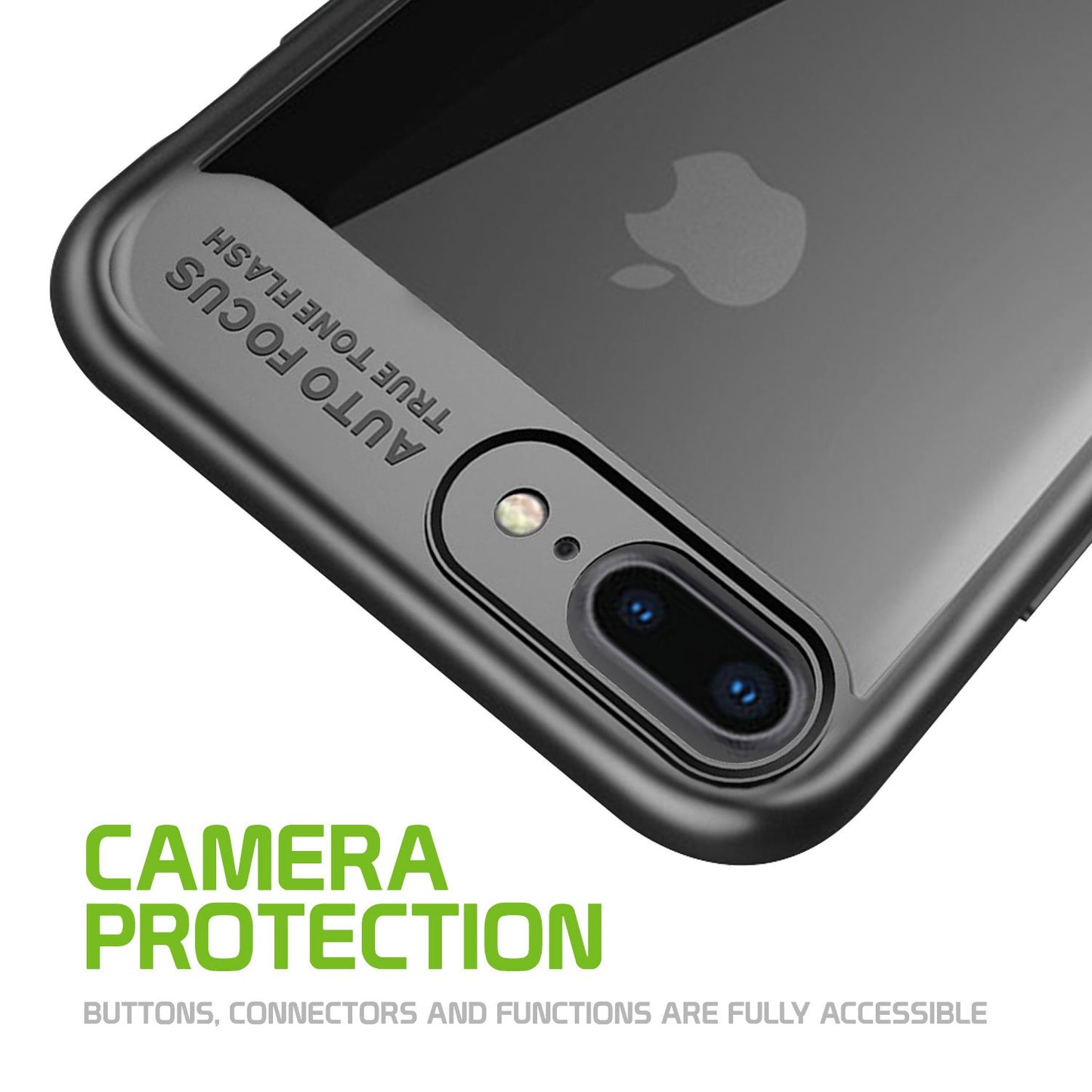 CCIPH8PHBK - iPhone 8 Plus, Slim Transparent Case with TPU Frame for Apple iPhone 8 Plus by Cellet - Black / Clear