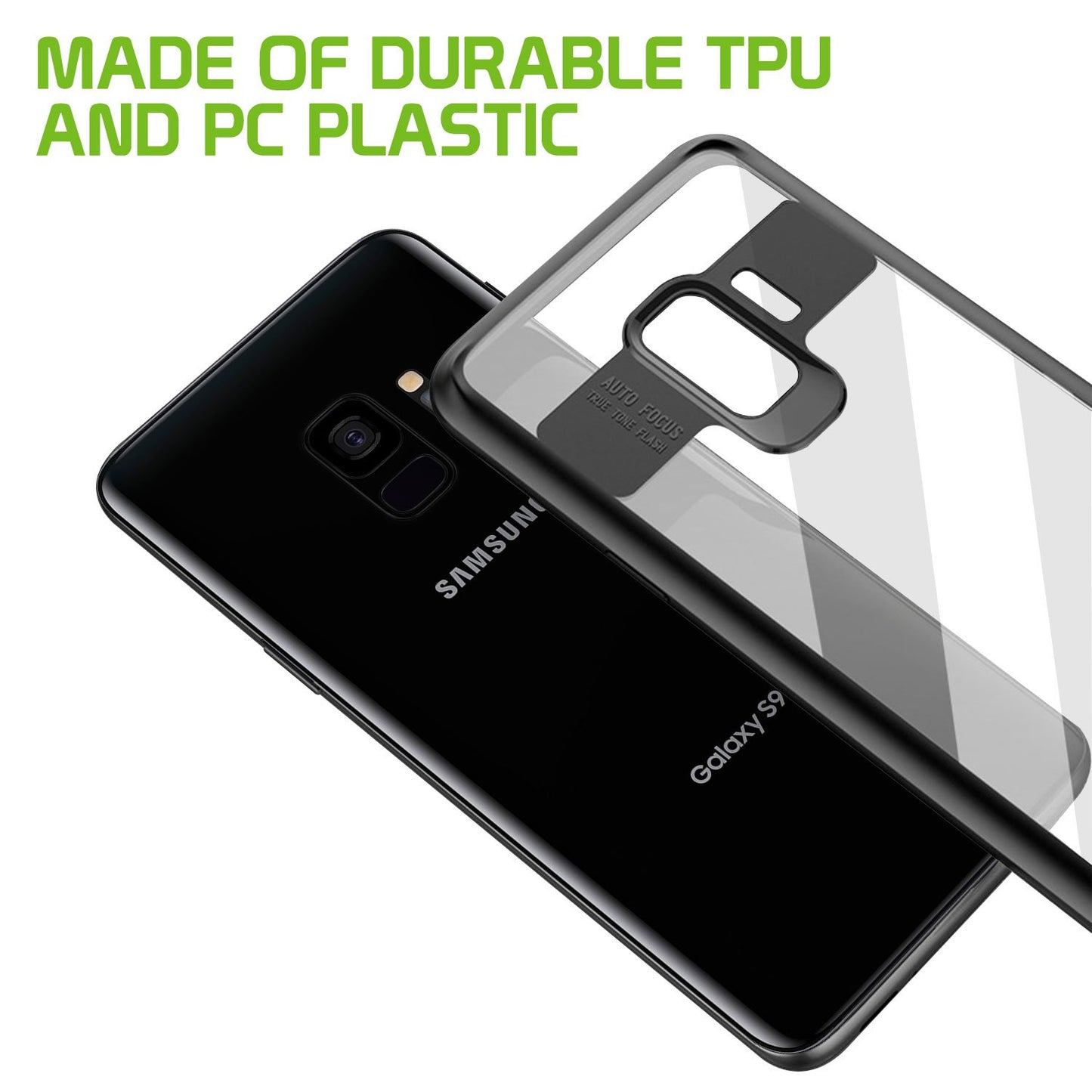 CCSAMS9HBK- Slim Transparent Case Cover with TPU Frame - Galaxy S9