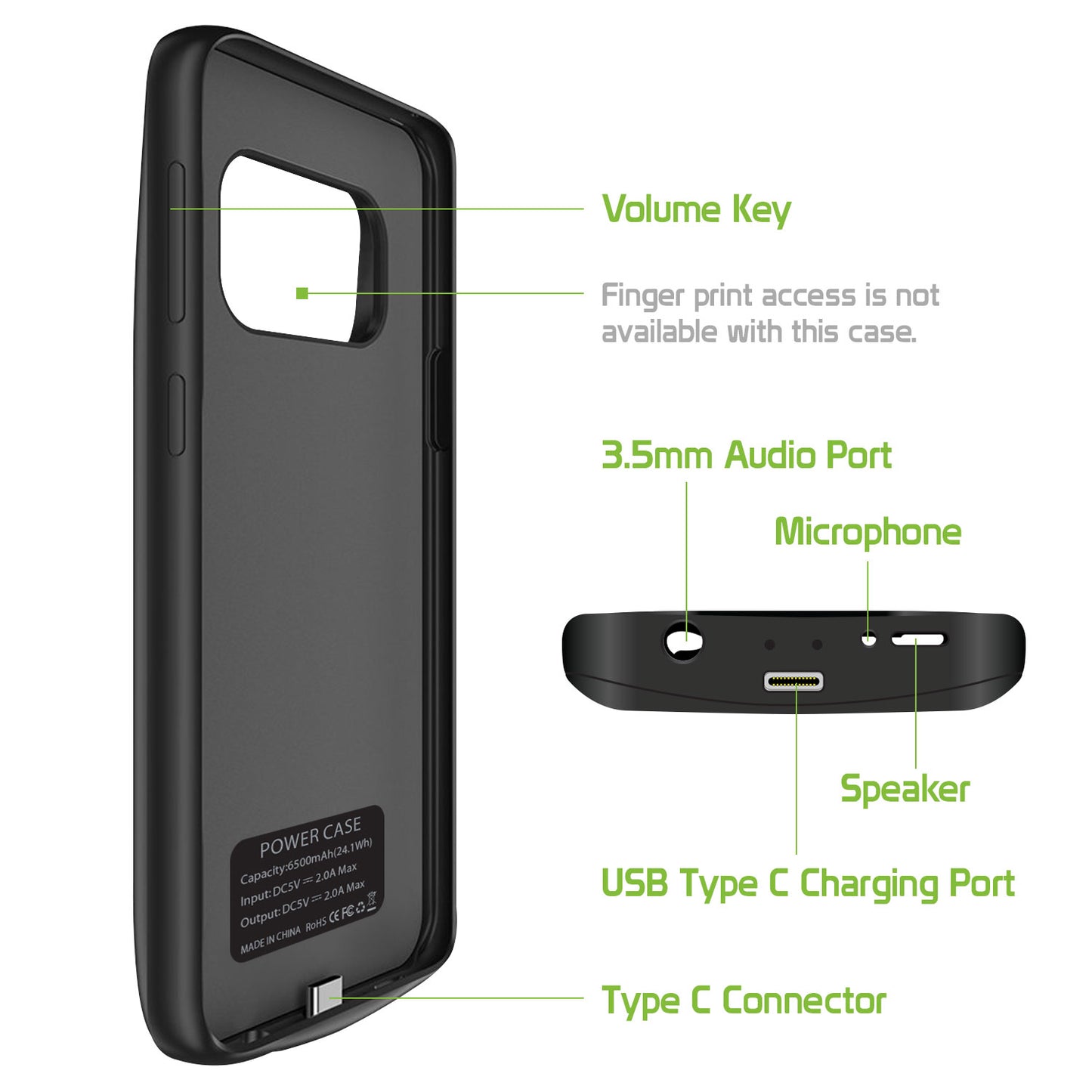 Battery Case for Samsung Galaxy S9+, Rechargeable Power Case for Samsung Galaxy S9 Plus