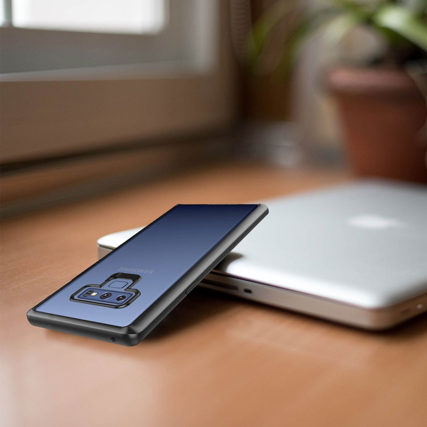 CCSAMN9HBK - Slim Transparent Case Cover with TPU Frame - Galaxy Note 9