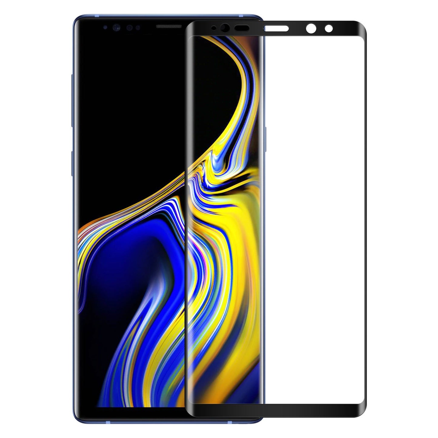 SGSAMN9F- Full Coverage Screen Protector 9H Hardness Tempered Glass - Samsung Galaxy Note 9