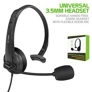 EP35C - Universal 3.5mm Headset, Durable Hands-Free 3.5mm Headset with Flexible Boom Mic by Cellet