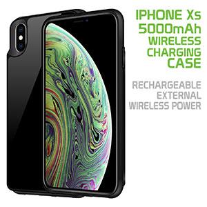 BWIPHXS - iPhone XS Wireless Charging Case, Rechargeable External Wireless Power Case for Apple iPhone XS - Black