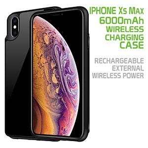 BWIPHMAX - iPhone XS Max Wireless Charging Case, Rechargeable External Wireless Power Case for Apple iPhone XS Max - Black