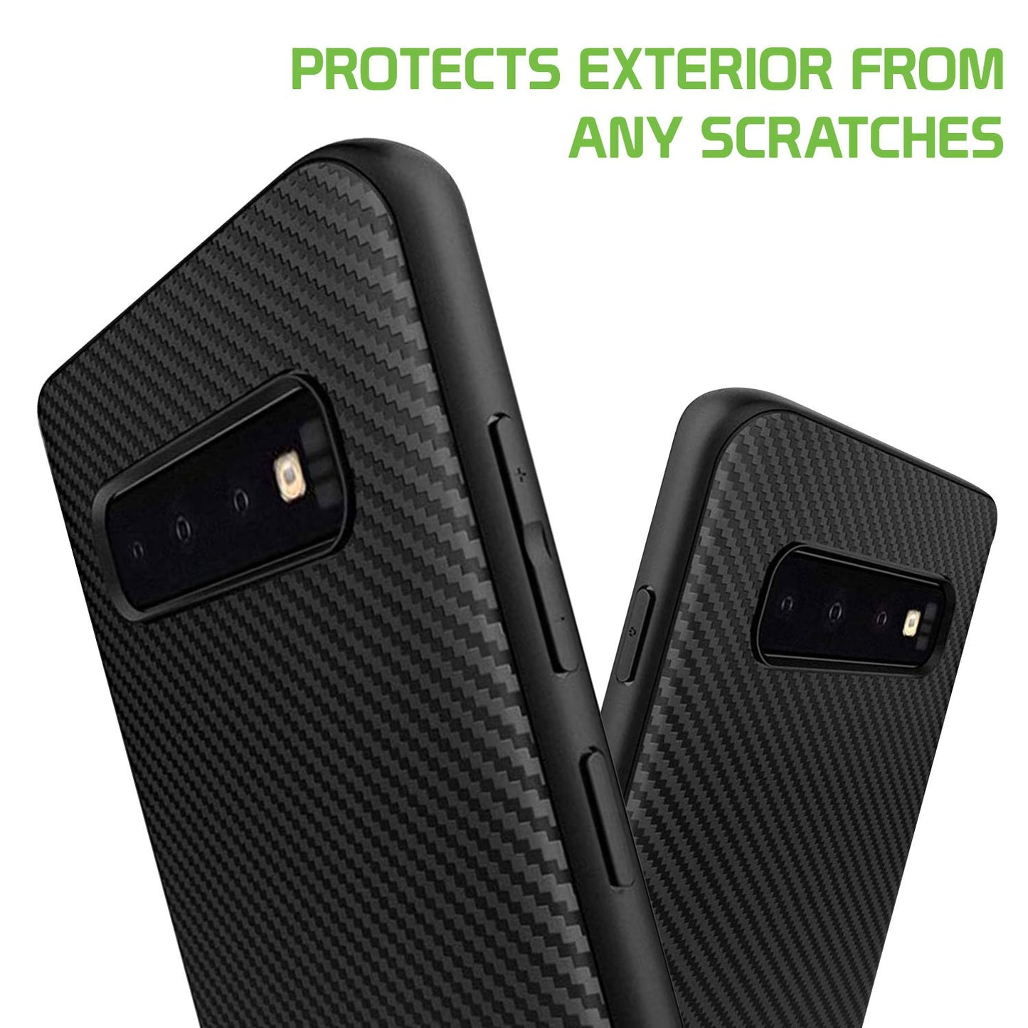 CCSAMS10BBK - Samsung Galaxy S10 Heavy Duty Slim Case Protector Cover - Black