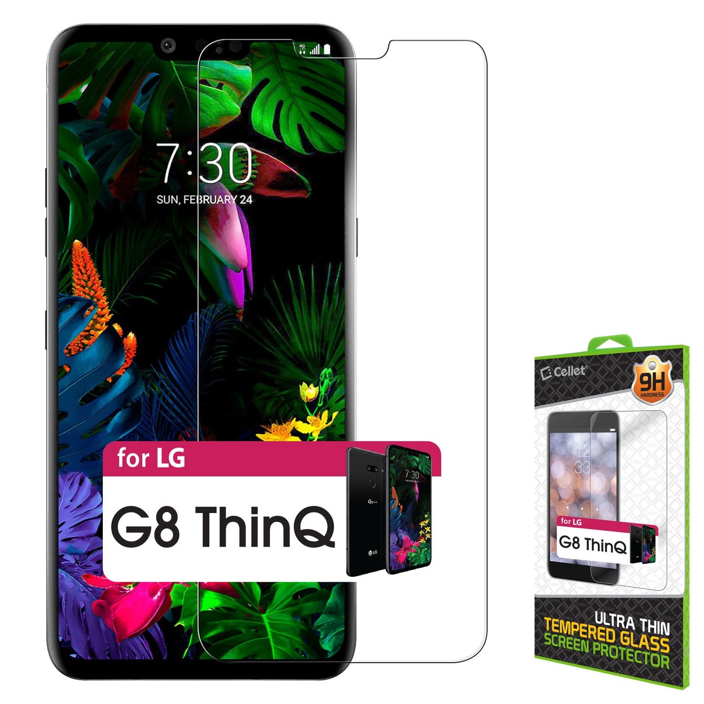 SGLGG8 - Premium 9H Tempered Glass Screen Protector - LG G8 ThinQ